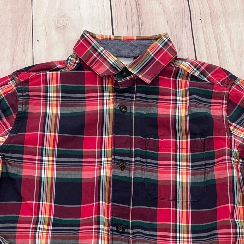 GYMBOREE boys Plaid Shirt - Red and Green/size 12